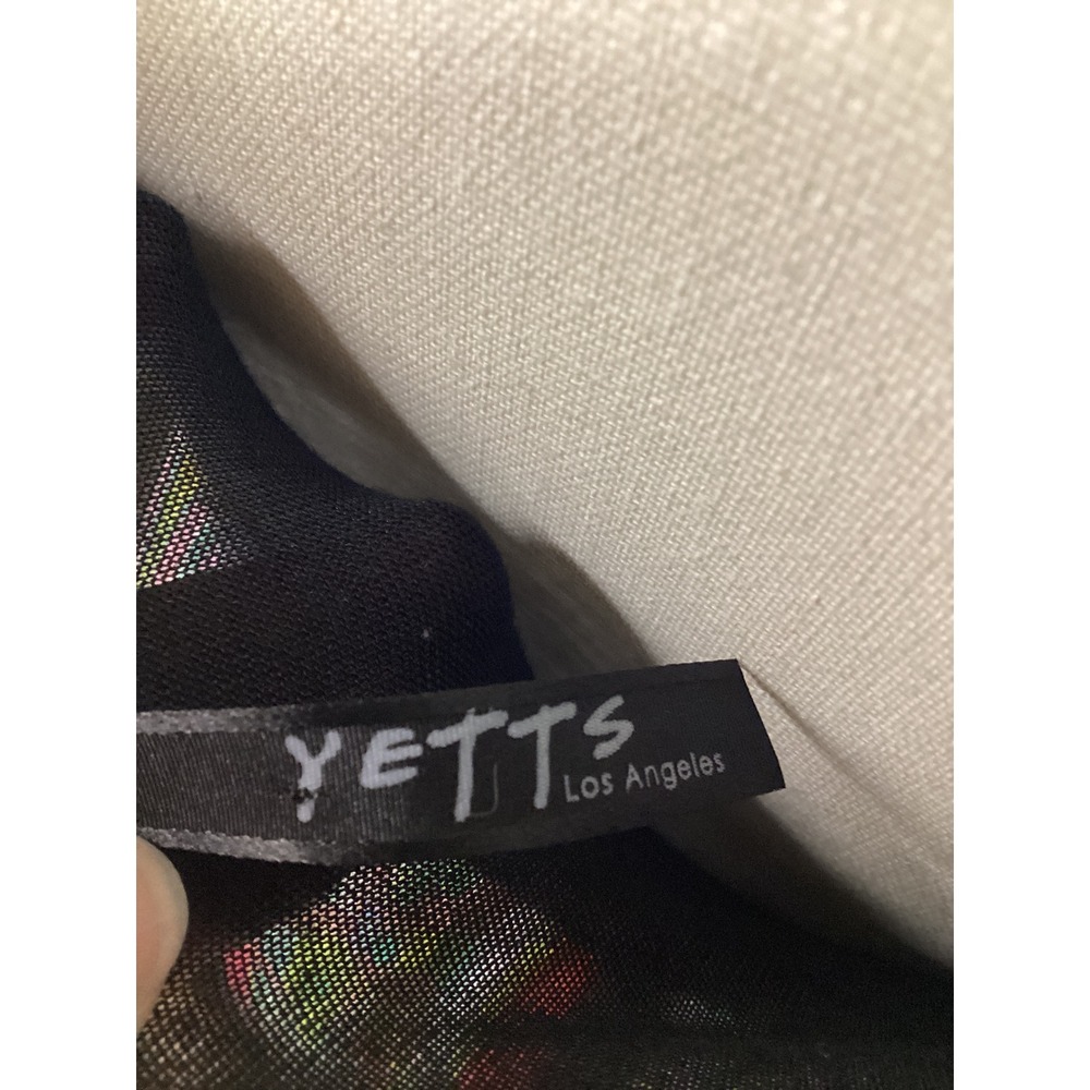 Yetts Los Angeles Womens Multi Color Geometric Print Mixed Media Maxi Dress M - Picture 4 of 6